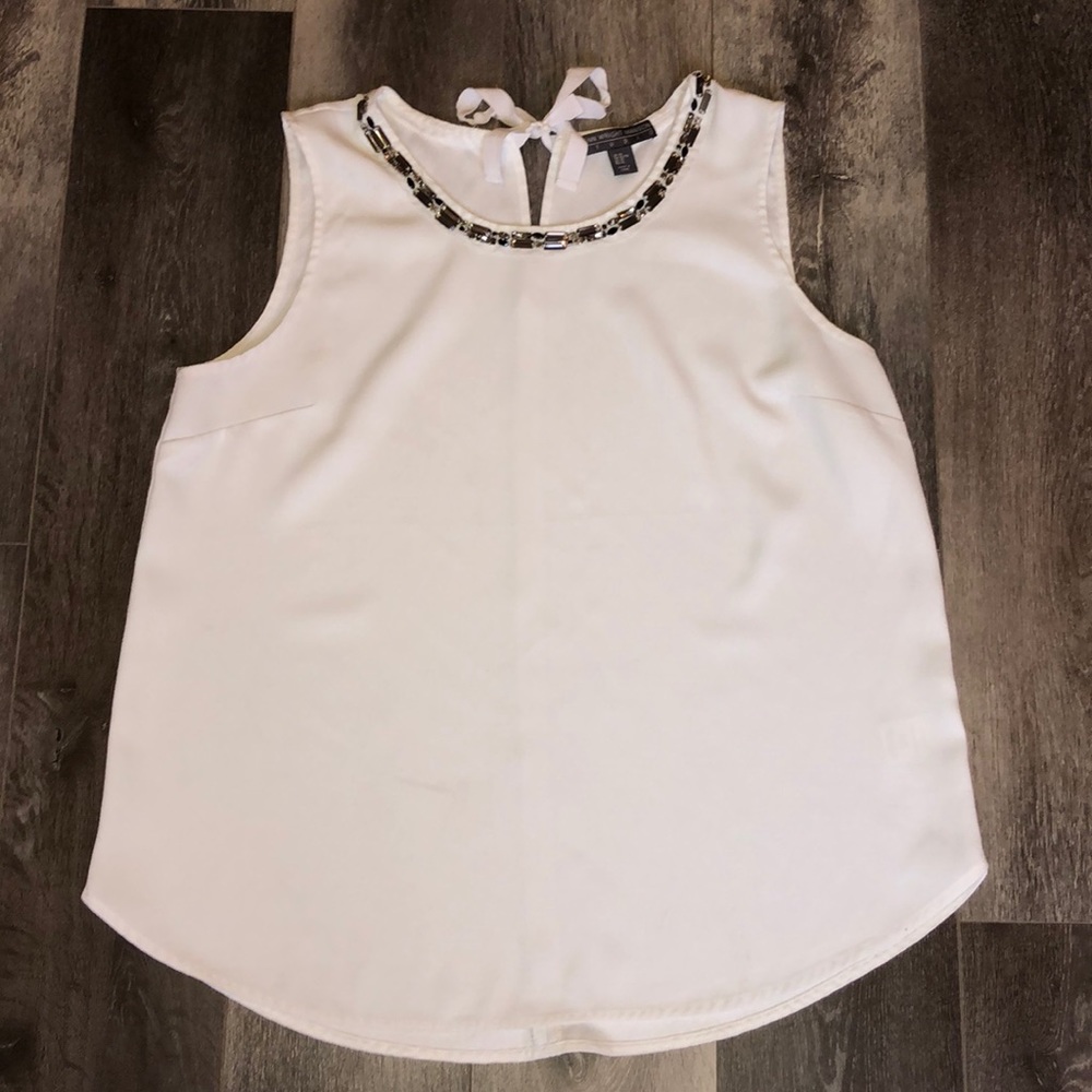 Fenn Wright Manson Studio Jeweled White Blouse XL